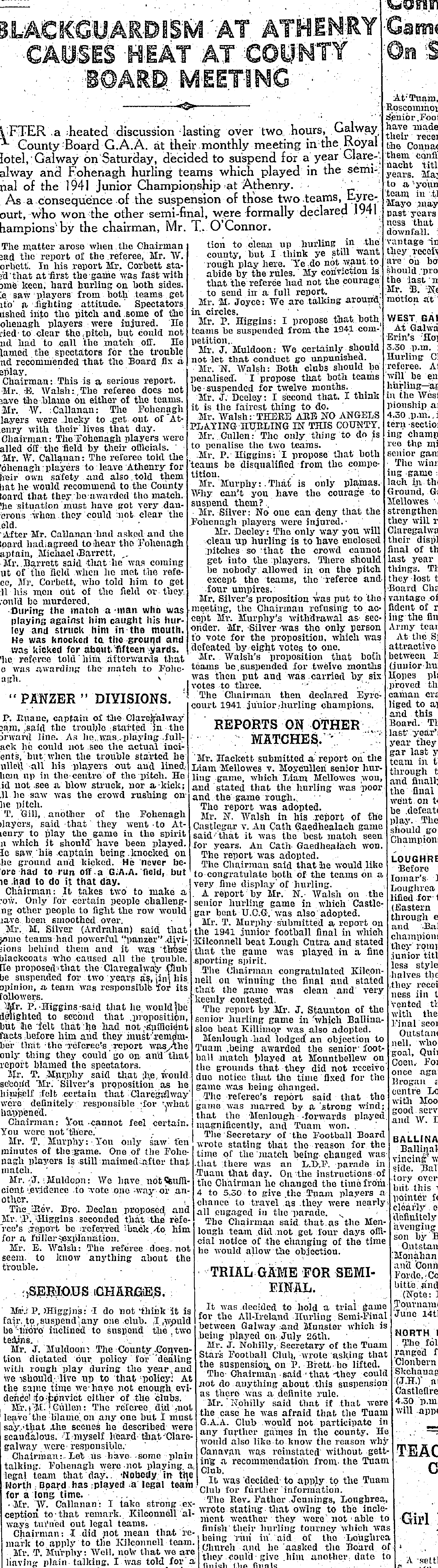Connacht Tribune, 13 June 1942, courtesy of Irish Newspaper Archives
